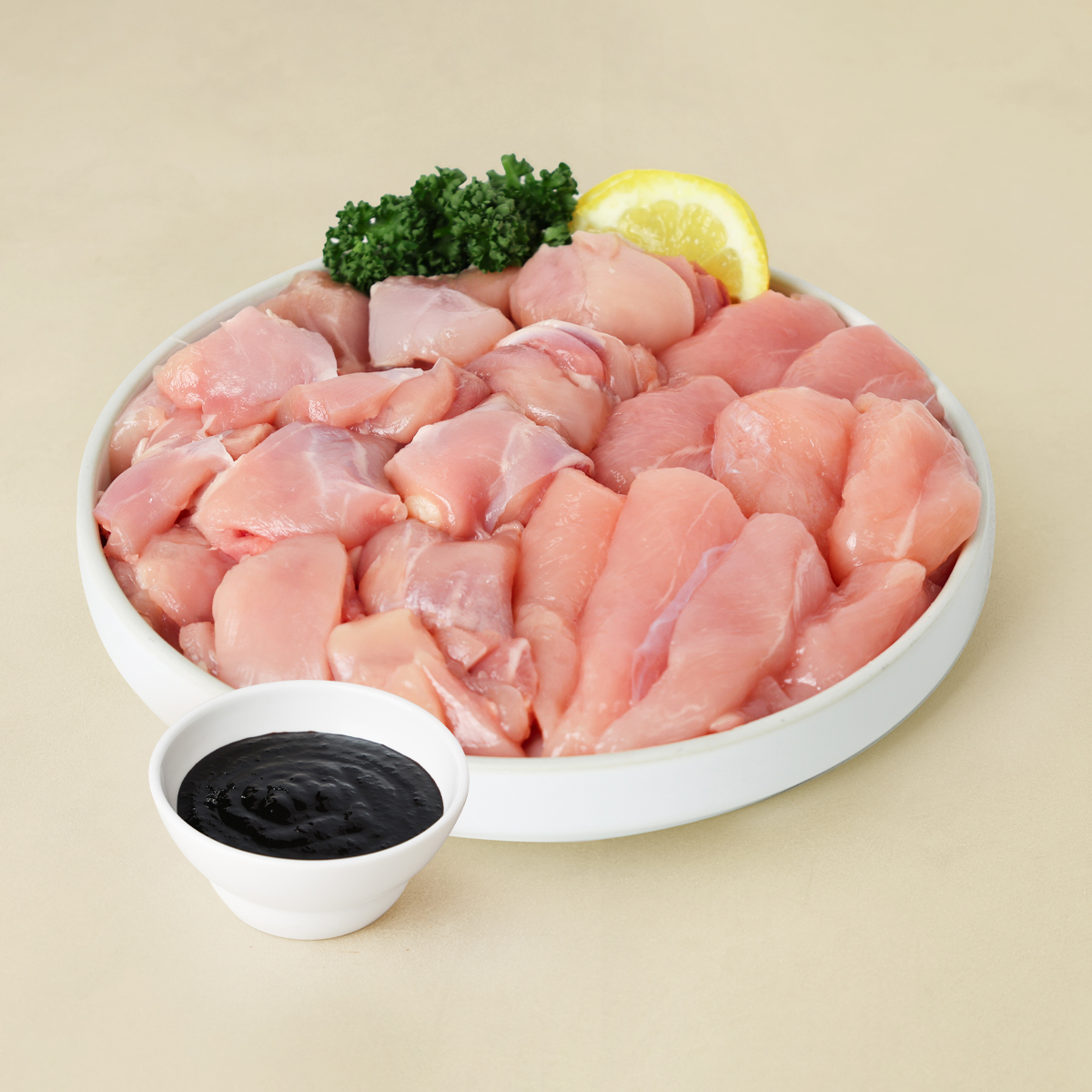 블랙차우조림닭(반반순살/스킨X)